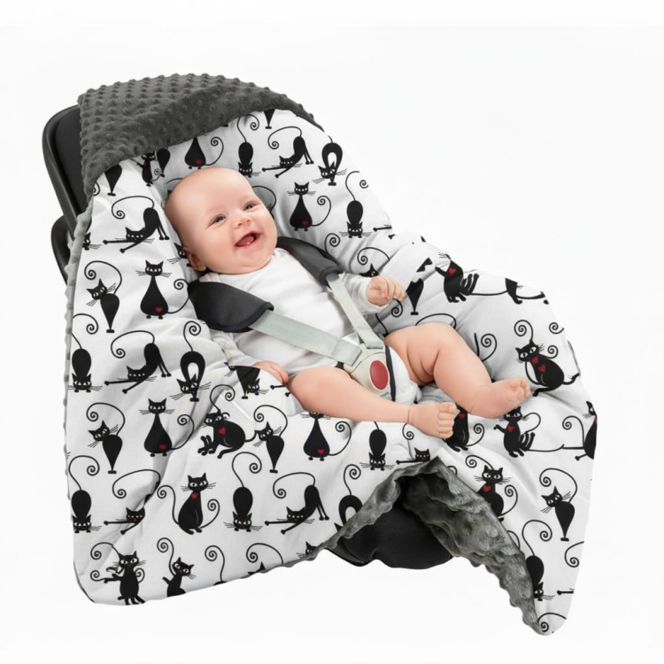 Śpiworek do fotelika minky - koty2_b.jpg